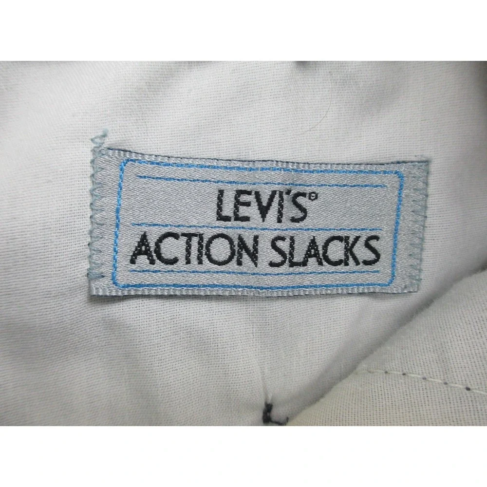 VINTAGE Levi's Action Slacks Pants Mens 38 Blue Chino Business Casual 38X32 90s*